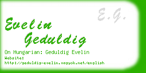 evelin geduldig business card